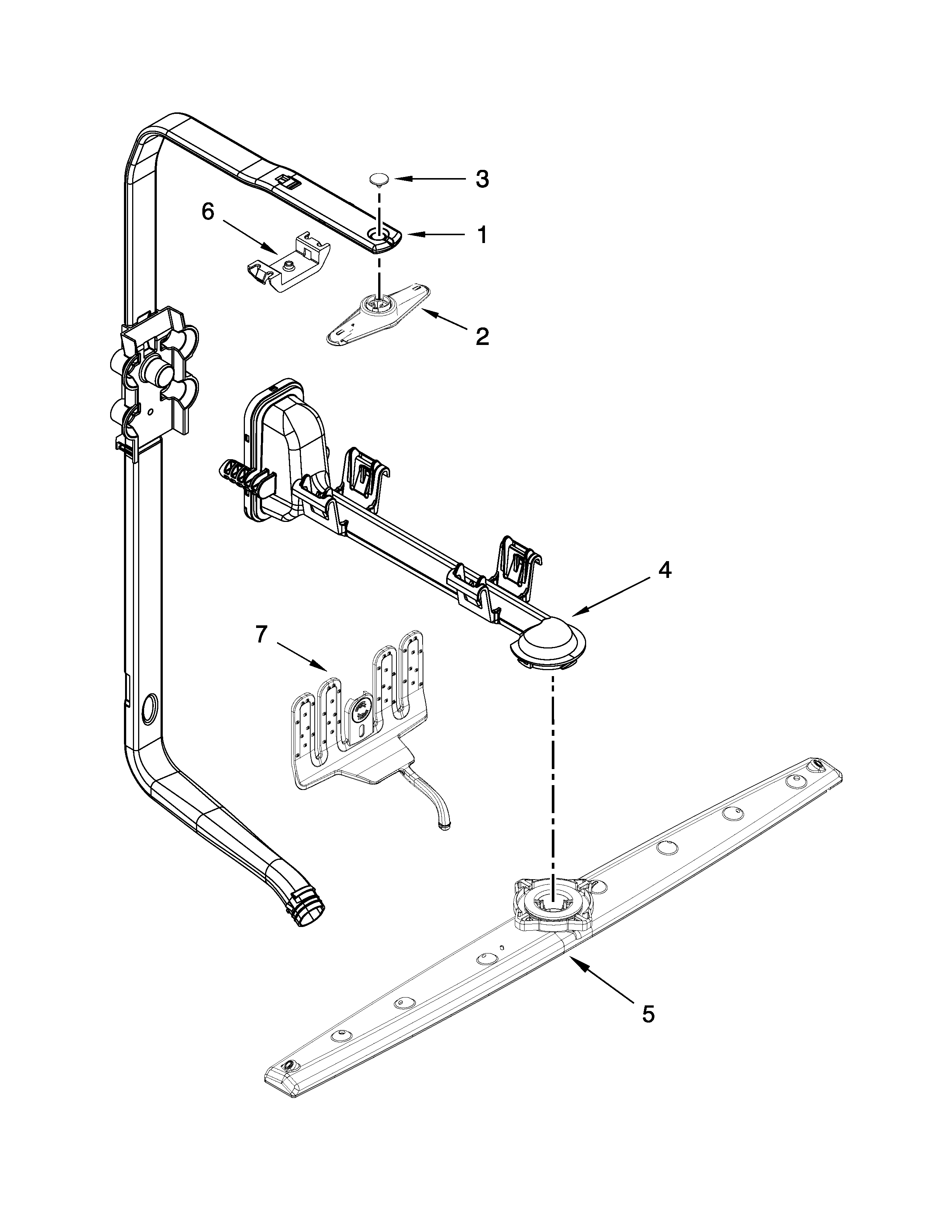 UPPER WASH AND RINSE PARTS