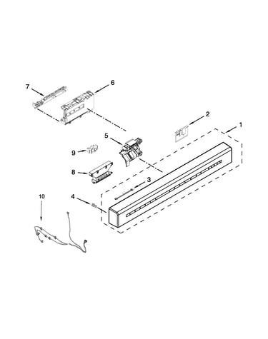 Control panel and latch parts