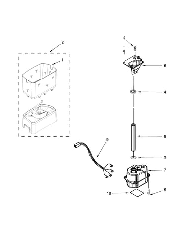 Motor and ice container parts