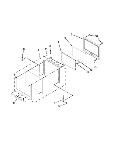 Oven door parts