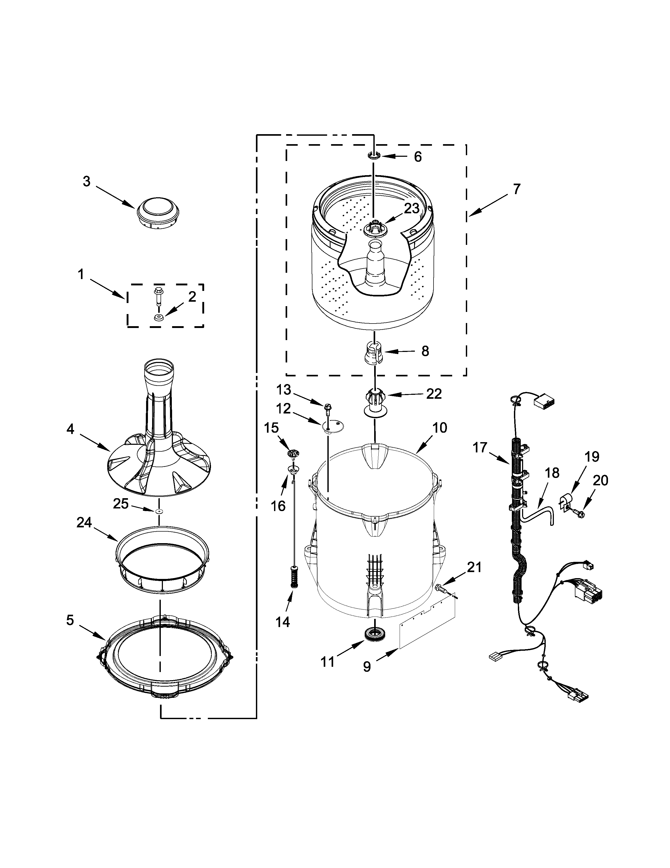 Basket and tub parts