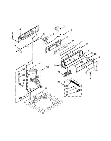 Controls and water inlet parts