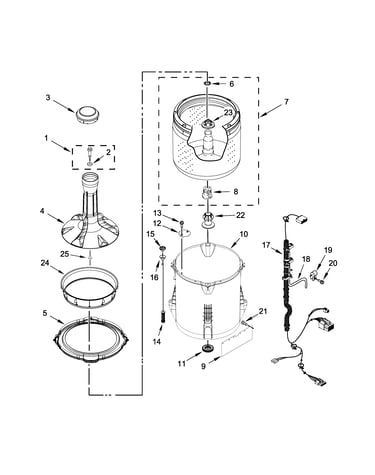 Basket and tub parts