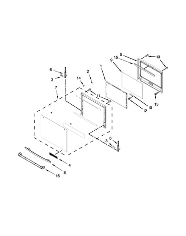 Oven door parts