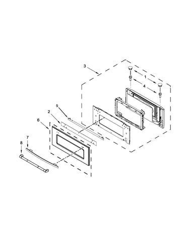 Microwave door parts