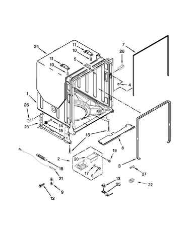 Tub and frame parts