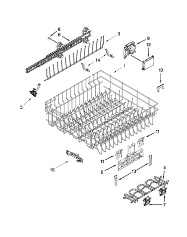 Upper rack and track parts