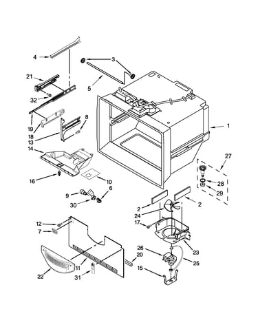 Freezer liner parts