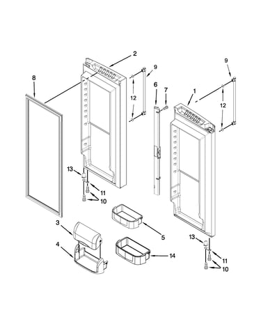 Refrigerator door parts