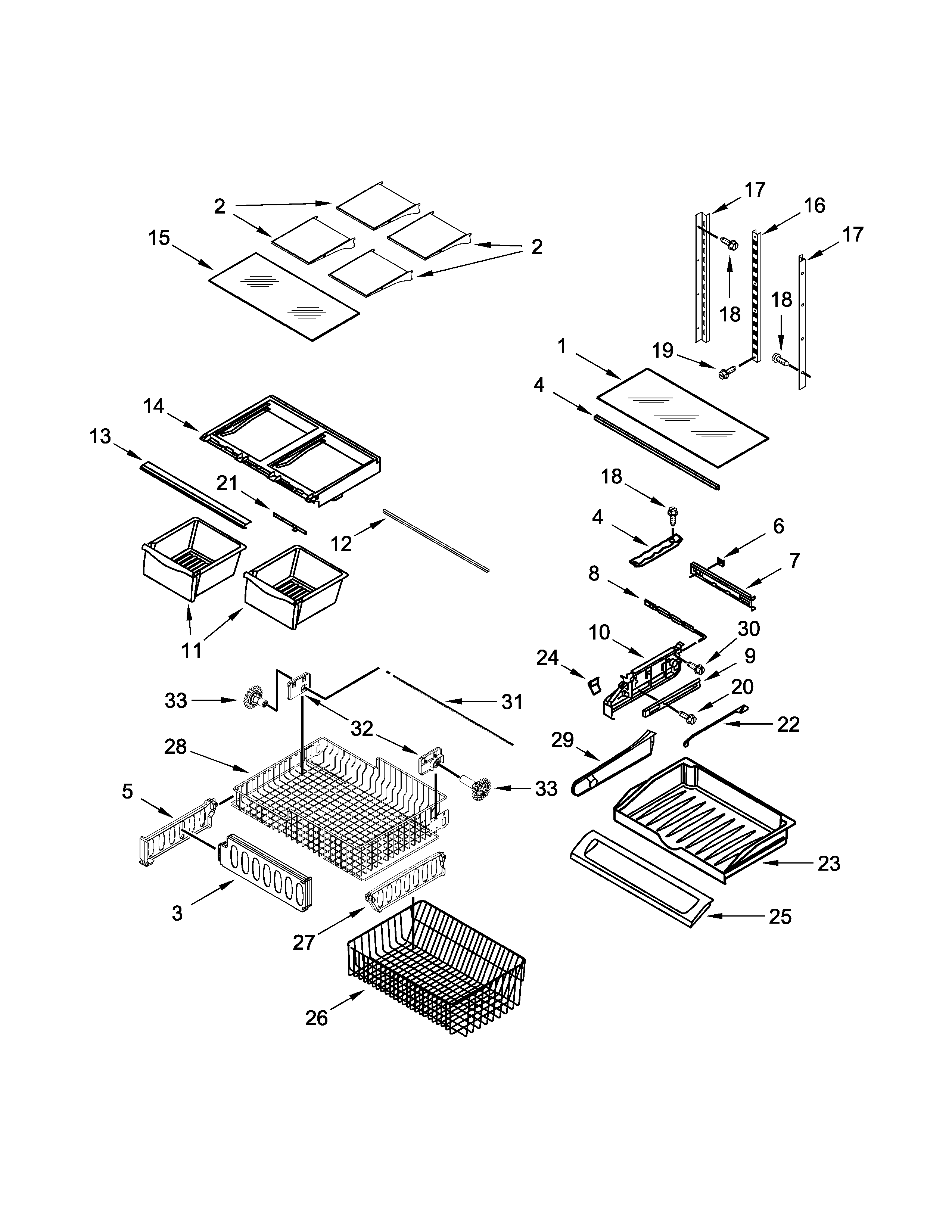 Shelf parts