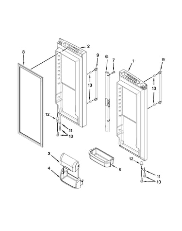 Refrigerator door parts