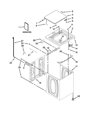 Top and cabinet parts