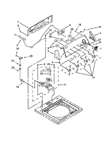 Controls and water inlet parts