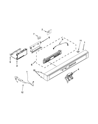 Control panel and latch parts