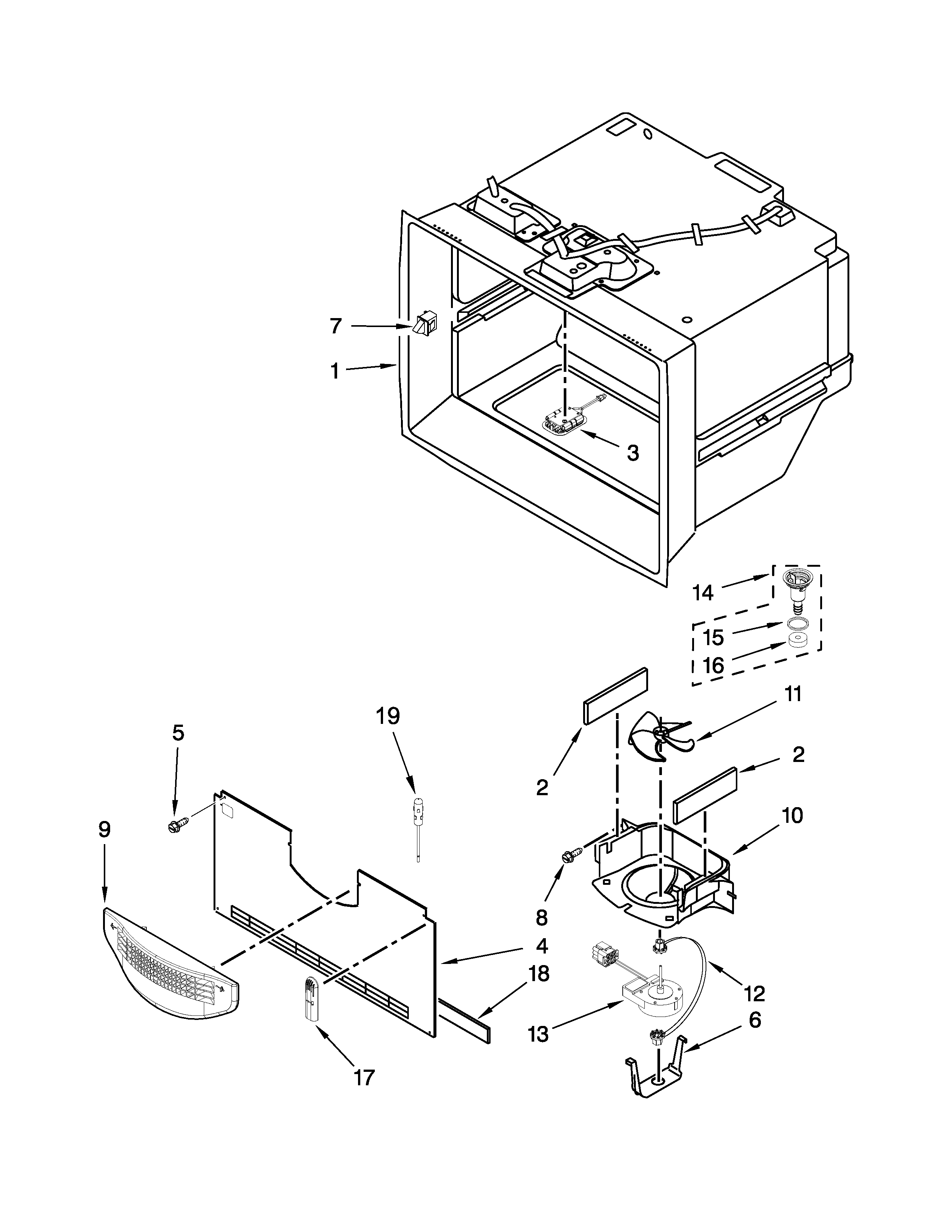 Freezer liner parts