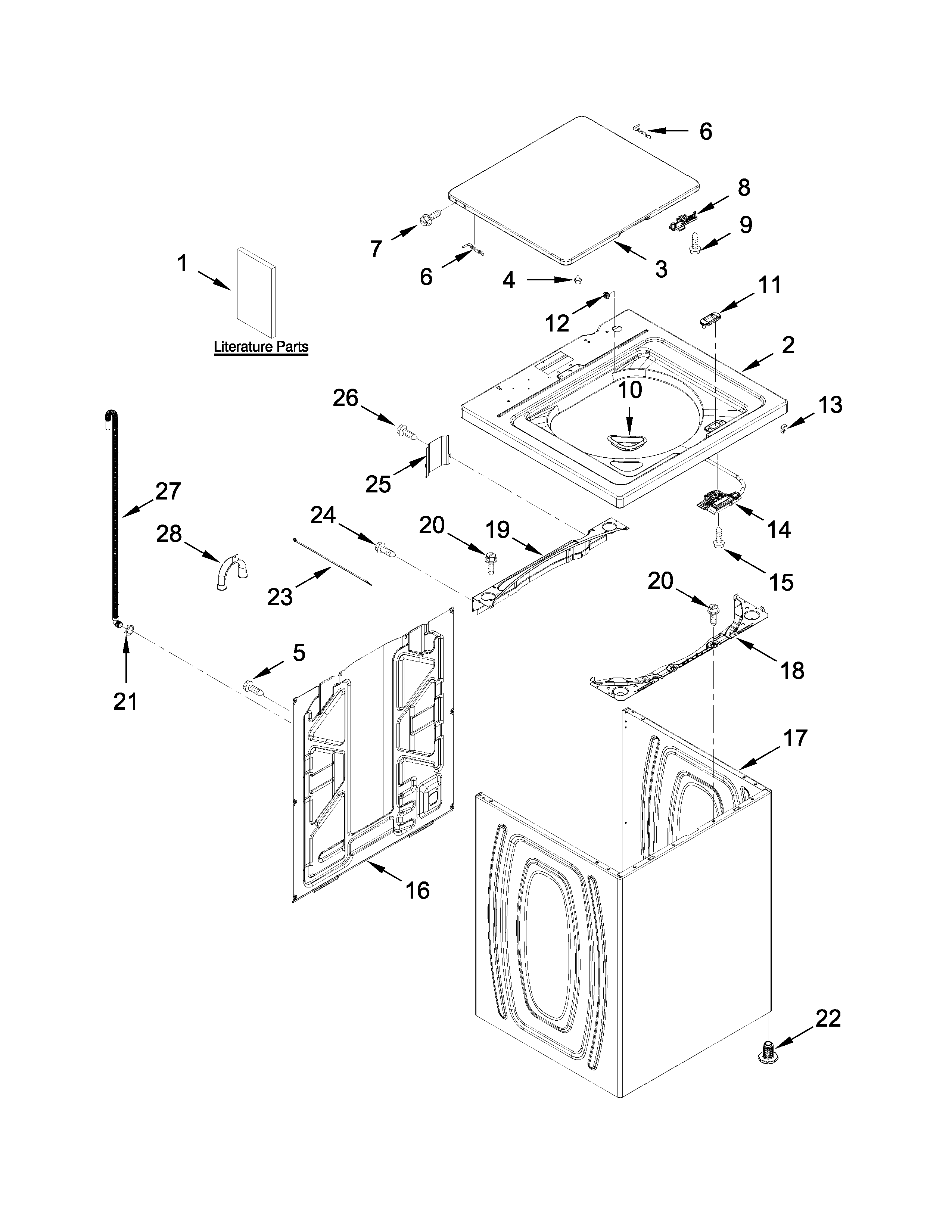 TOP AND CABINET PARTS