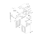 Whirlpool 7MWTW1709DM1 top and cabinet parts diagram