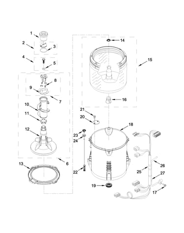 Basket and tub parts