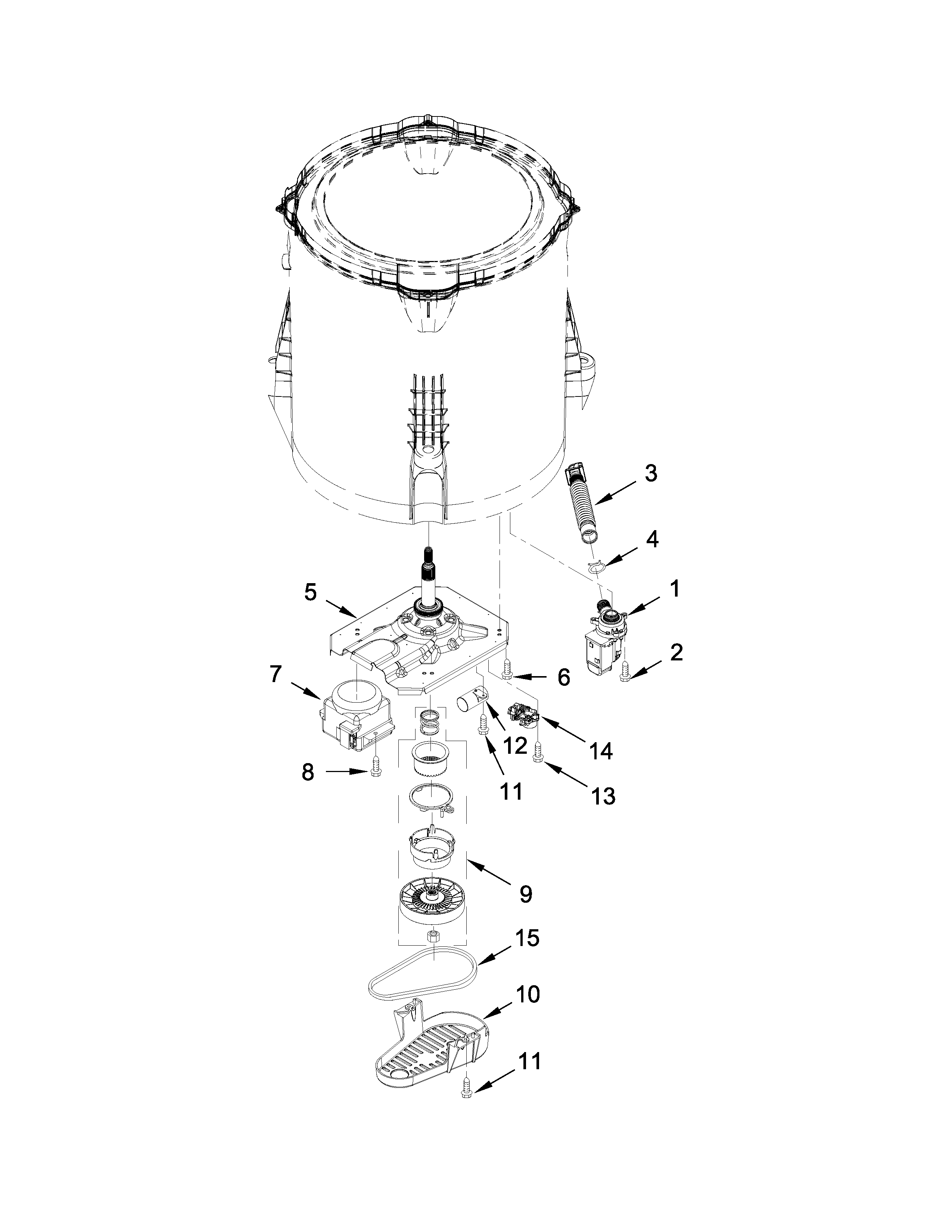 Gearcase, motor and pump parts