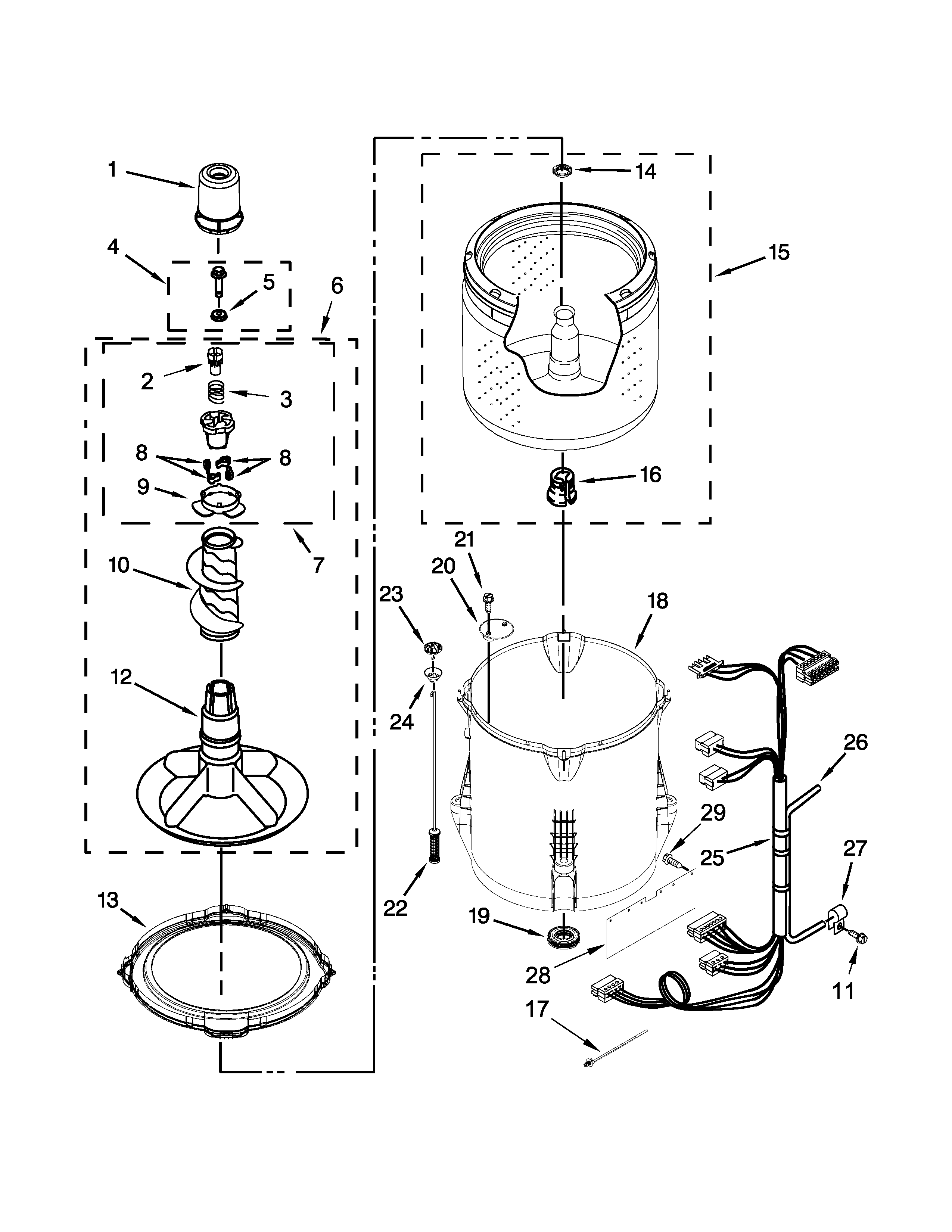 Basket and tub parts