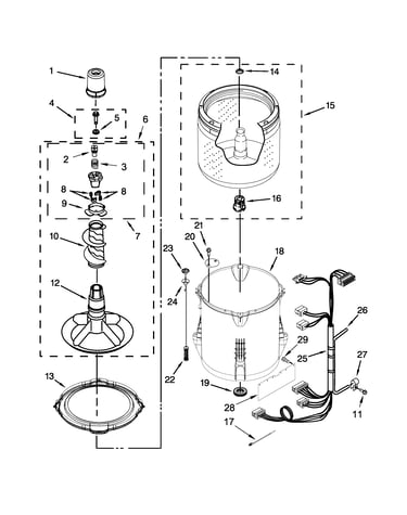 Basket and tub parts