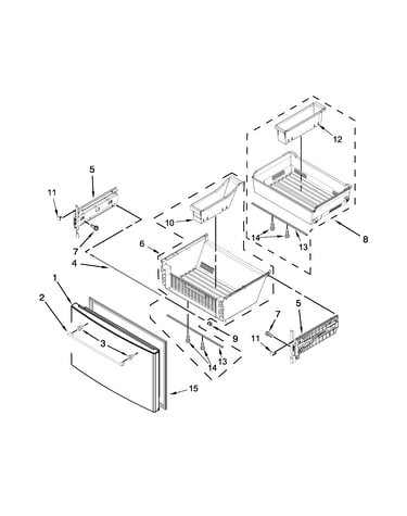 Freezer door parts