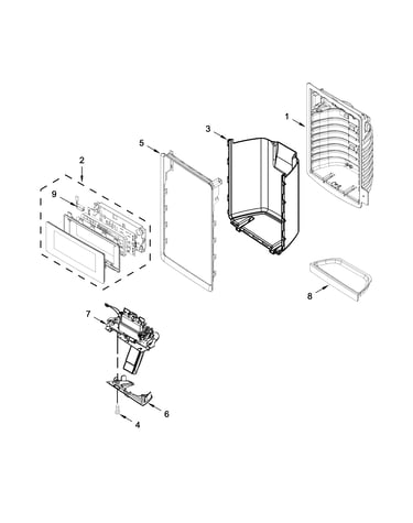 Dispenser front parts