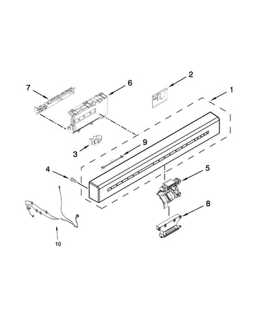 Control panel and latch parts
