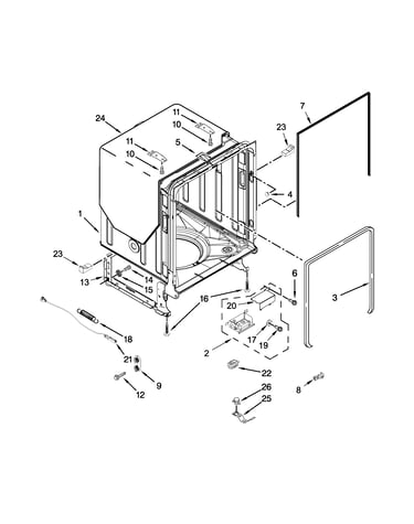 Tub and frame parts