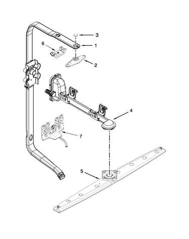 Upper wash and rinse parts