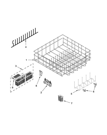 Lower rack parts