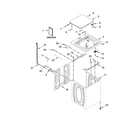 Whirlpool WTW4915EW1 top and cabinet parts diagram