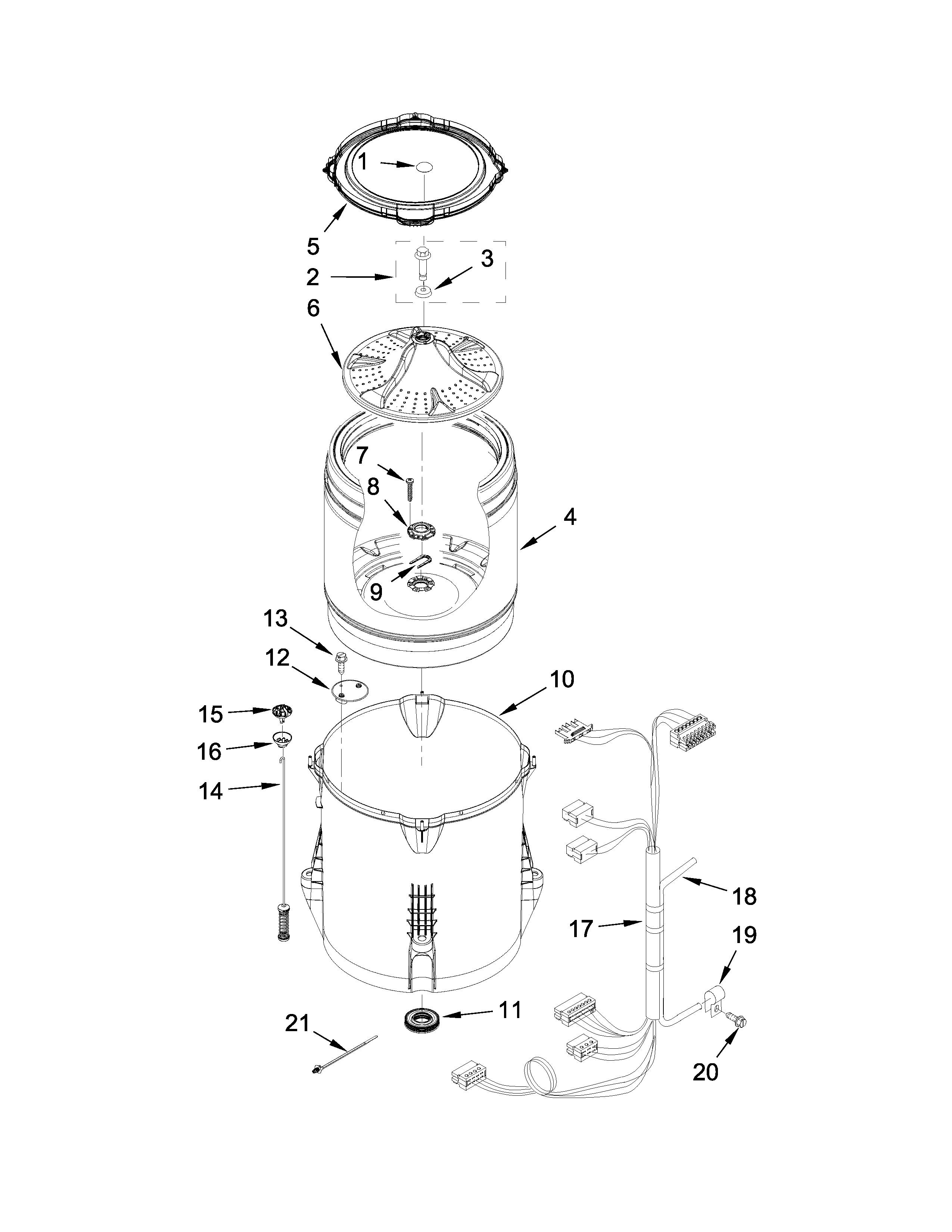 Basket and tub parts