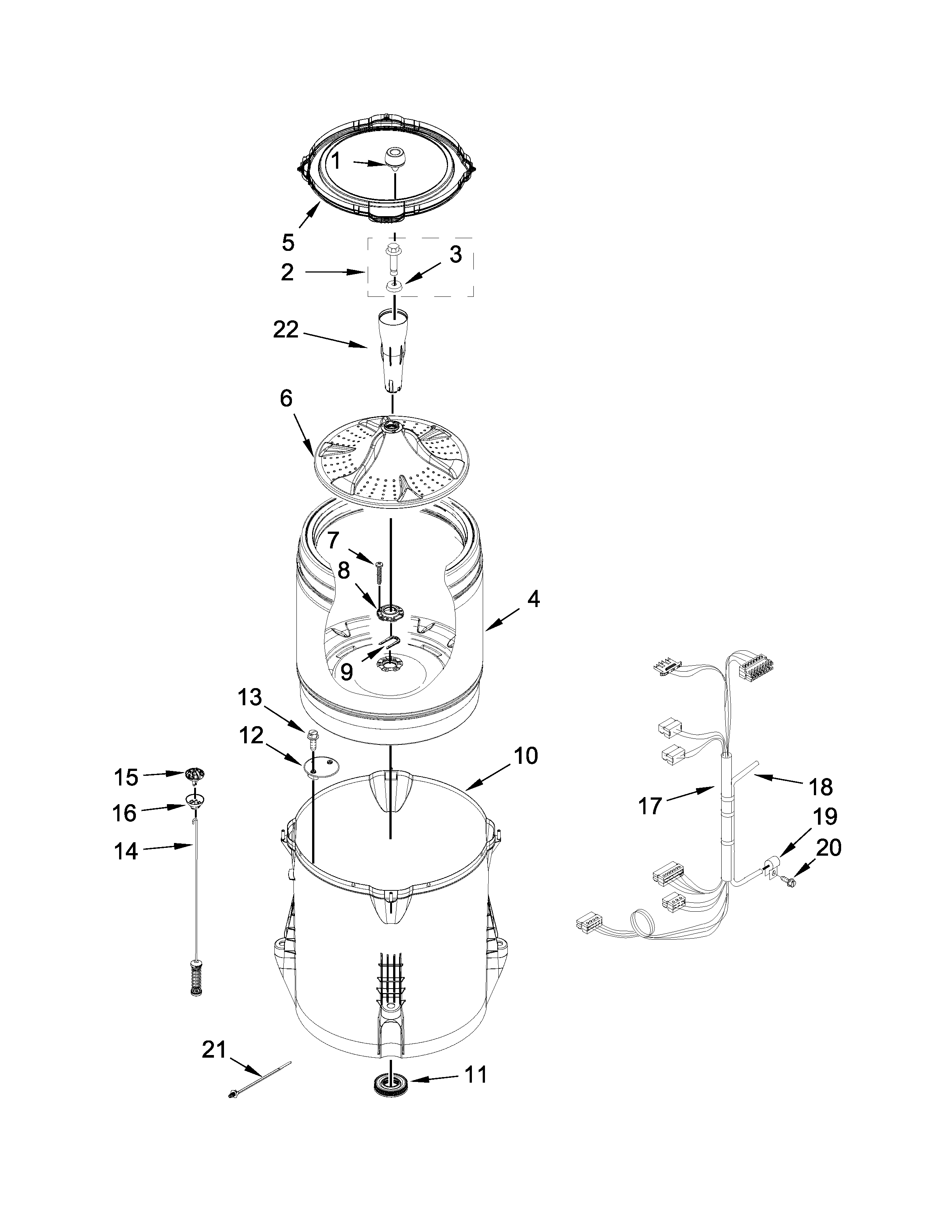 Basket and tub parts
