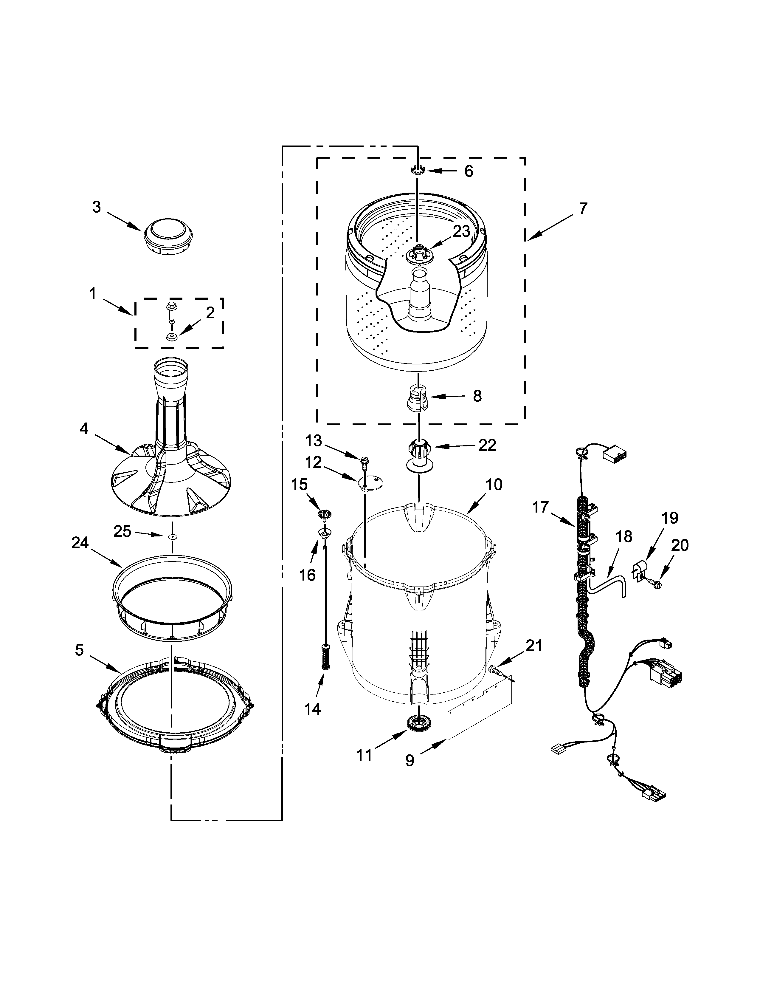Basket and tub parts
