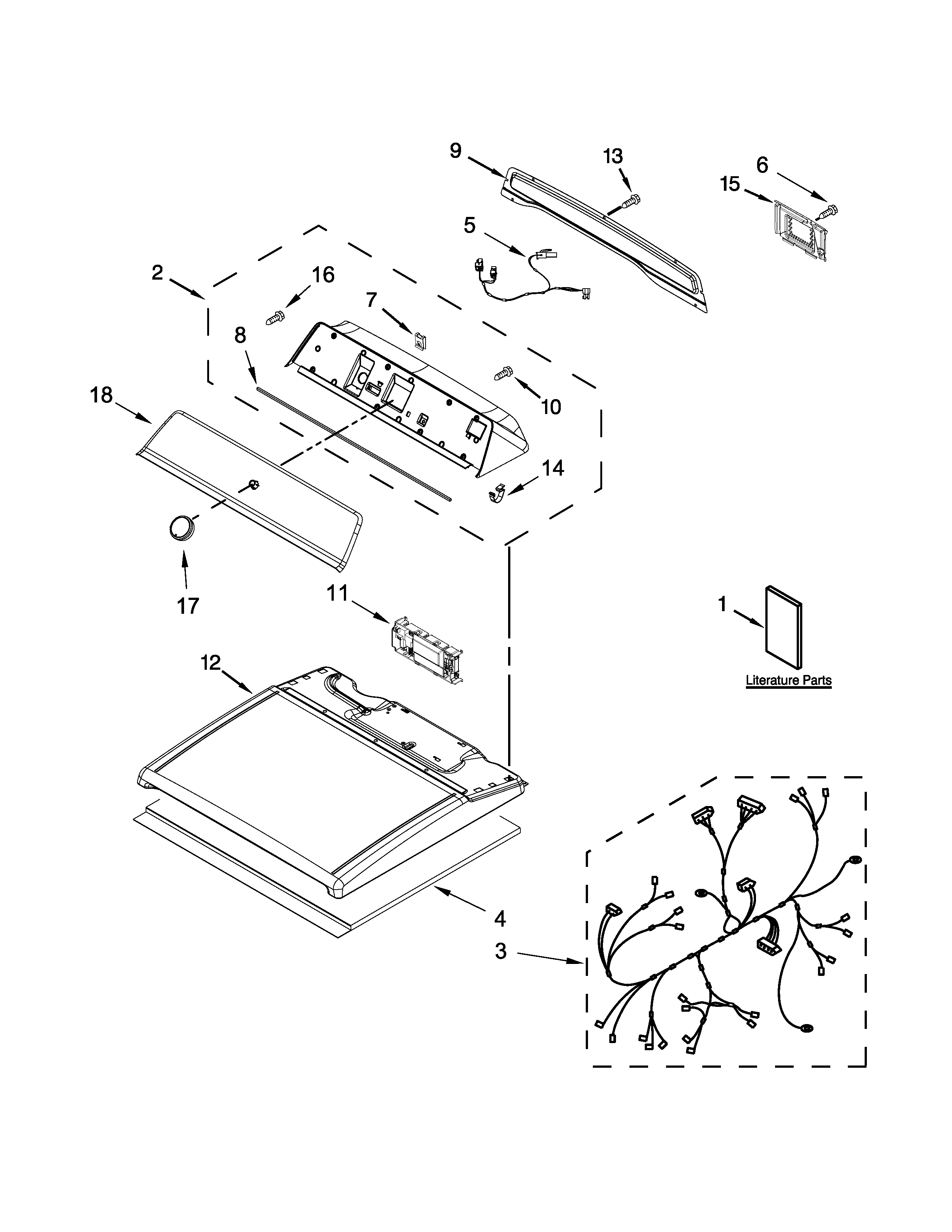 Top and console parts