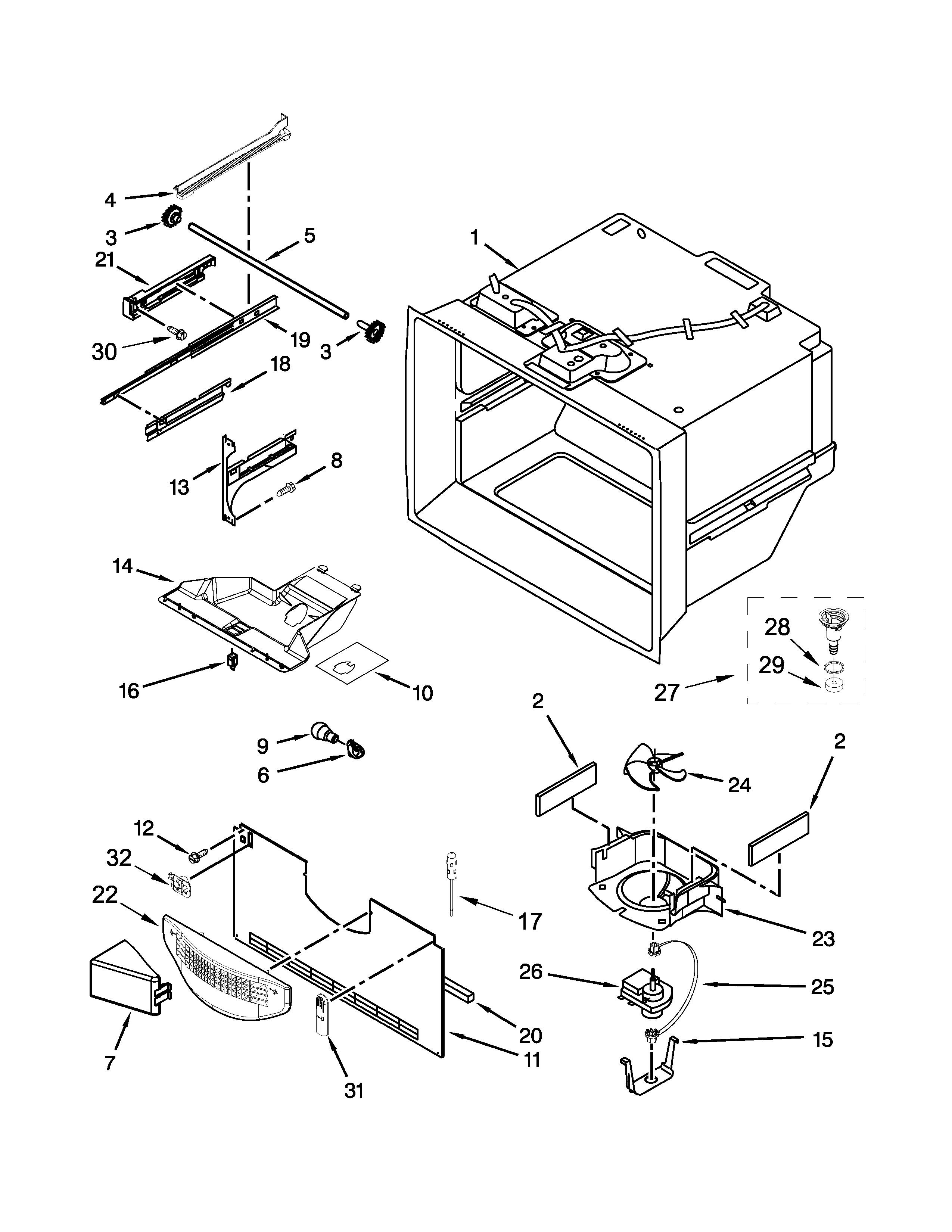 FREEZER LINER PARTS