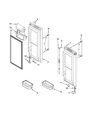Refrigerator door parts