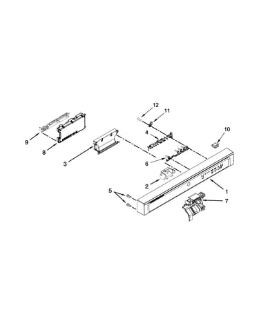 Control panel and latch parts