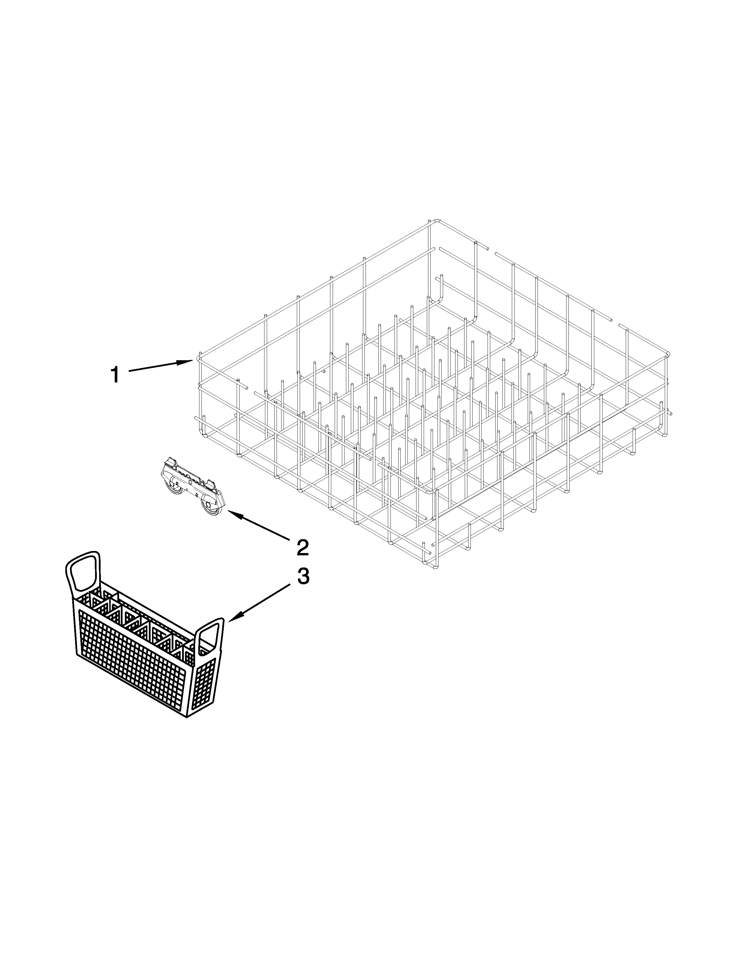 Lower rack parts