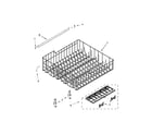 Whirlpool WDF520PADW2 upper rack and track parts diagram