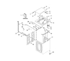 Whirlpool 7MWTW4925EW0 top and cabinet parts diagram