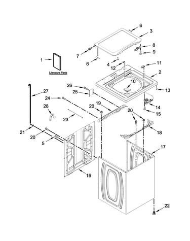 Top and cabinet parts