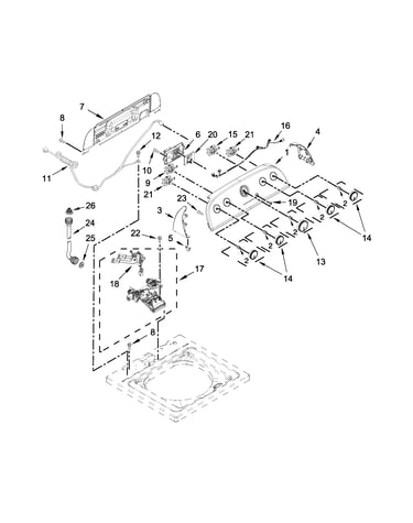 Controls and water inlet parts