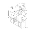 Whirlpool 7MWTW1502BM0 top and cabinet parts diagram