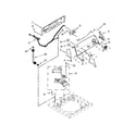 Whirlpool 7MWTW1502BM0 controls and water inlet parts diagram