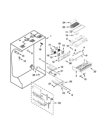Refrigerator liner parts