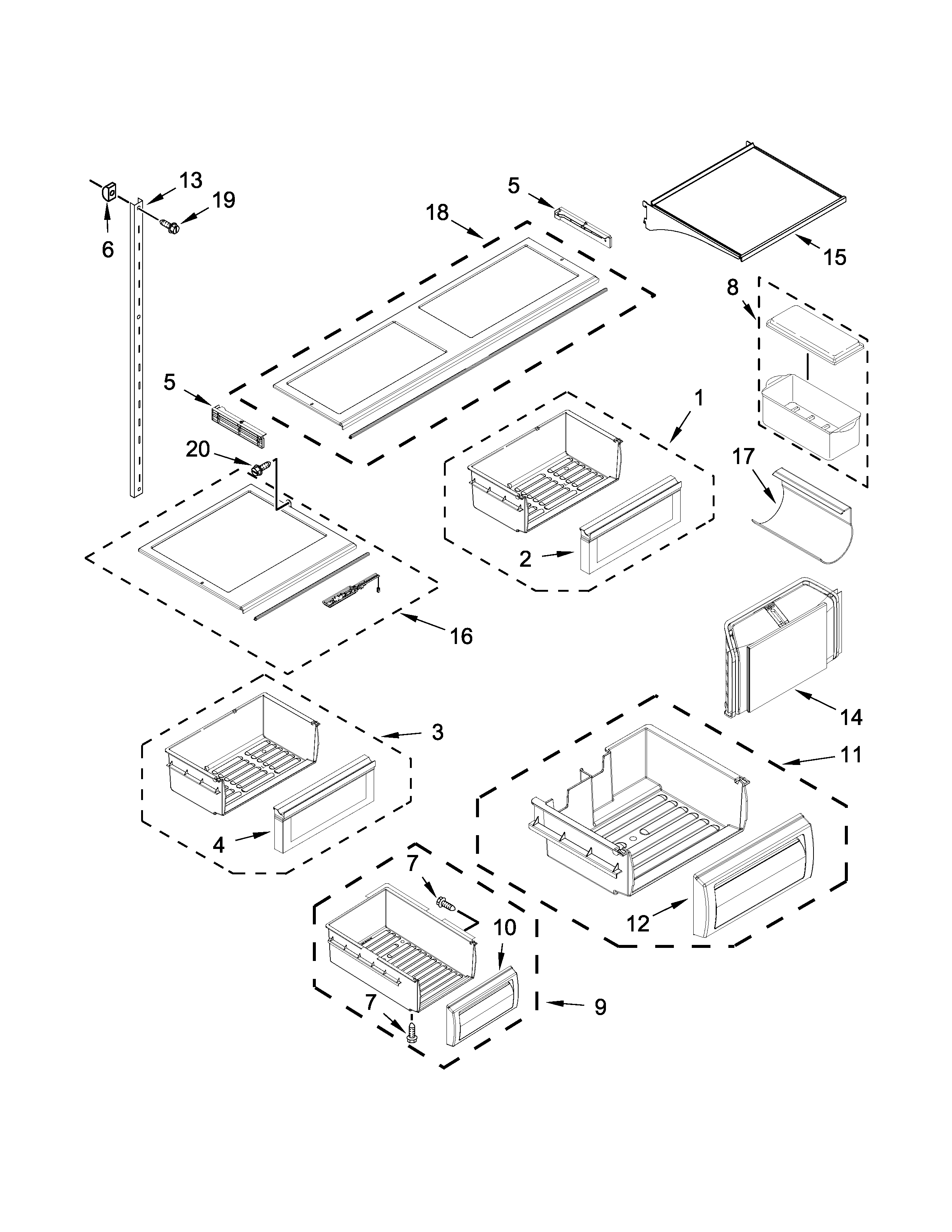 Shelf parts