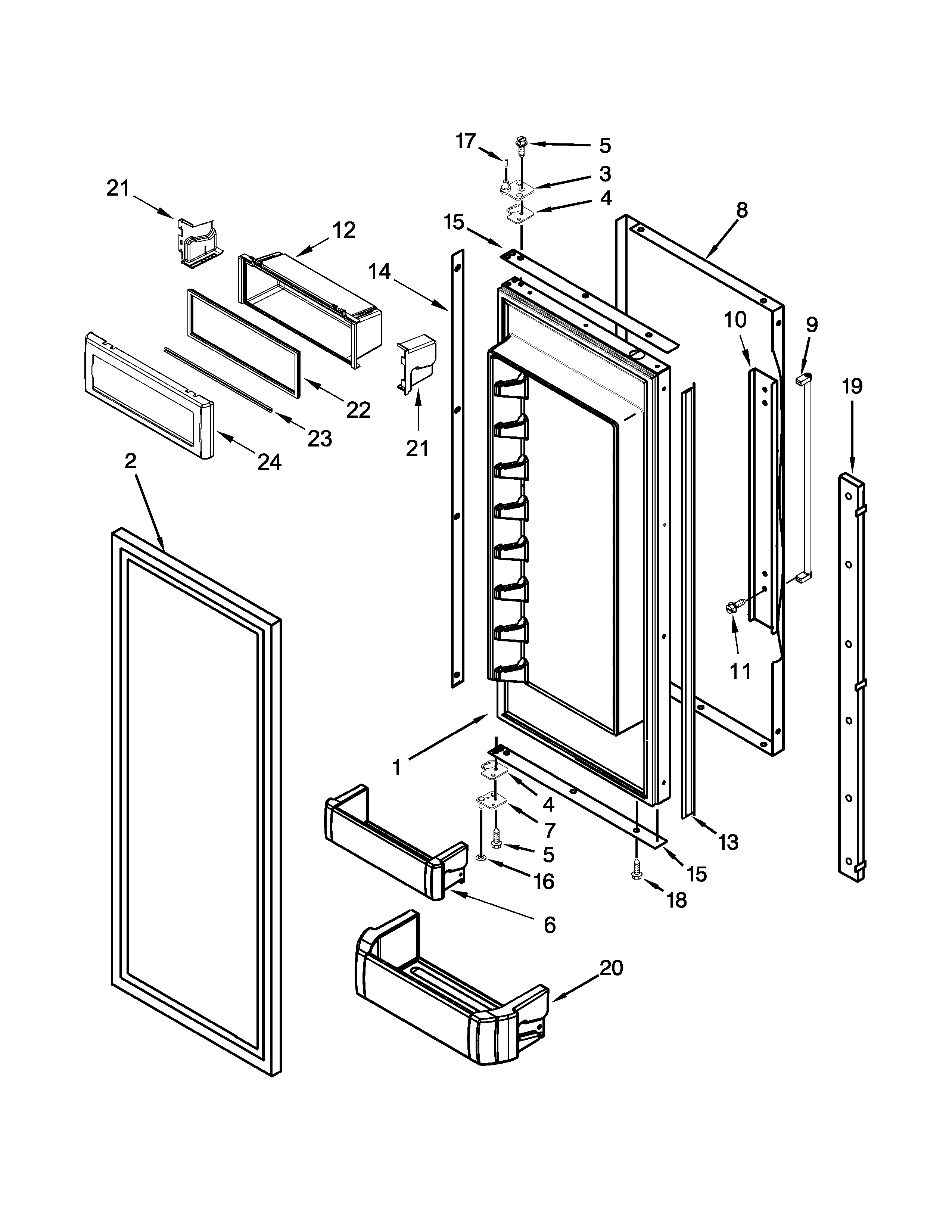 REFRIGERATOR DOOR PARTS