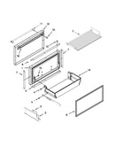 Freezer door and basket parts